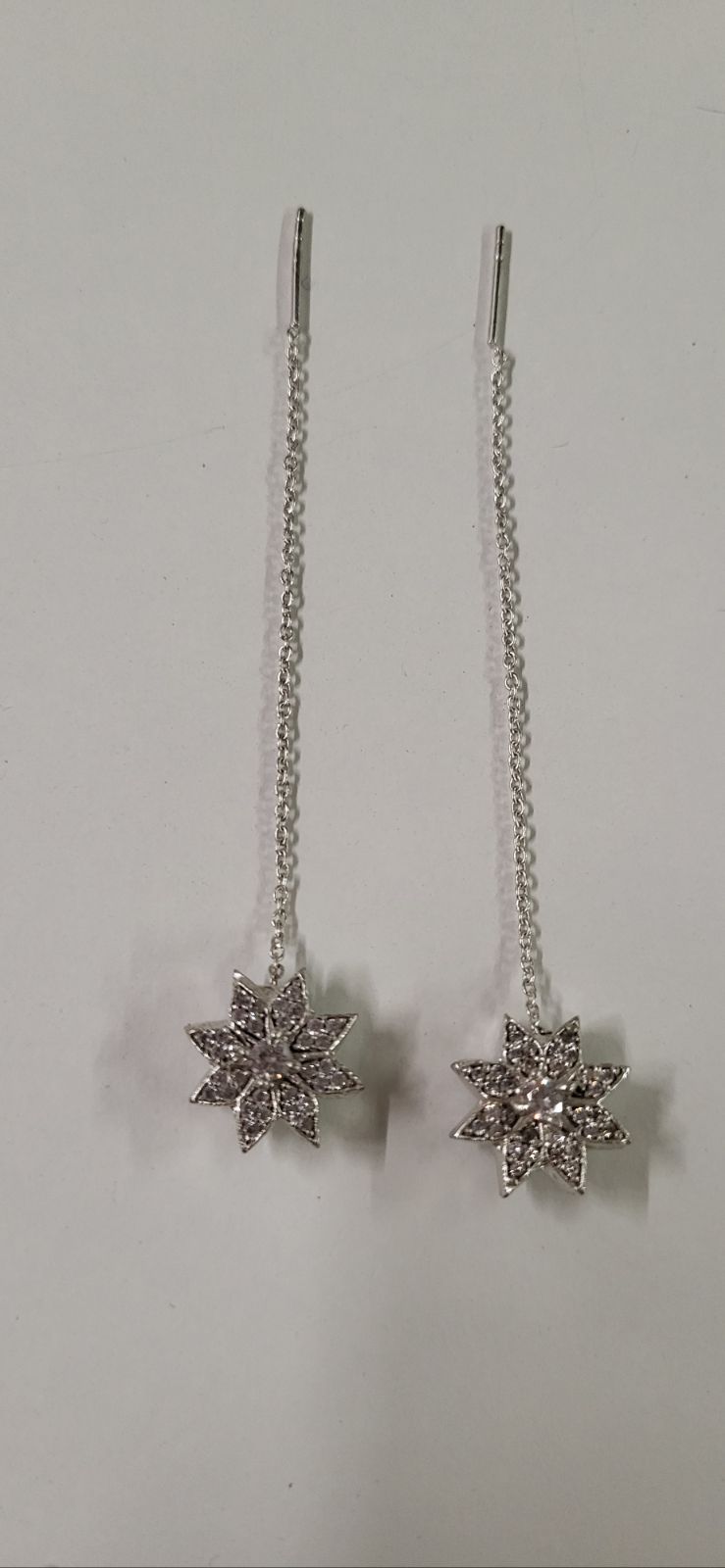 Pendientes Cadena Star Plata Shine