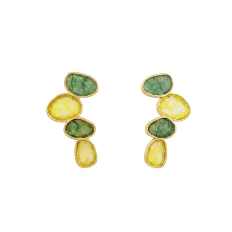 Matrix Pendientes Genís Small Ed. Limitada Verde y Amarillo