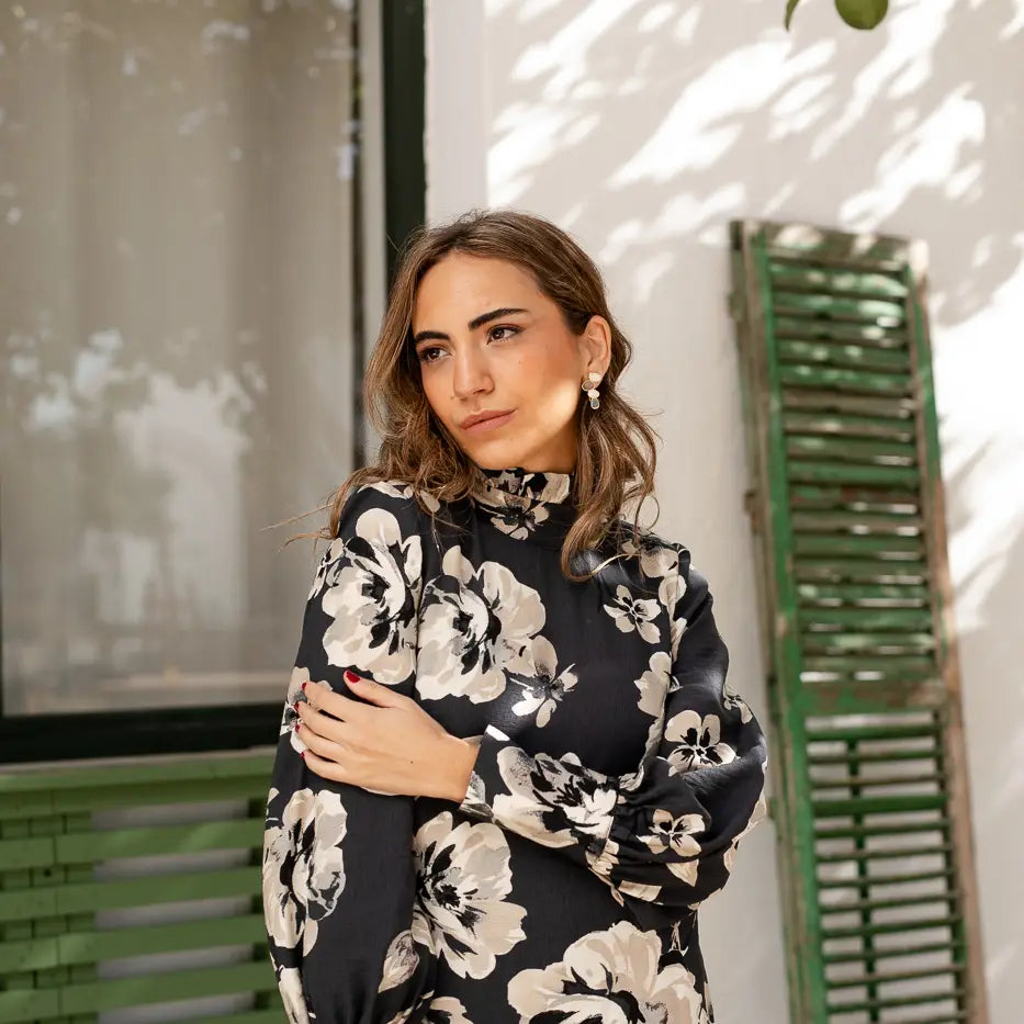 Matrix Pendientes Genís Small Blanco Nácar y Labradorita