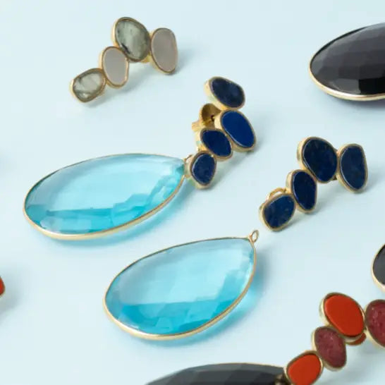 Matrix Pendientes Genís Small Azul Lapislazuli