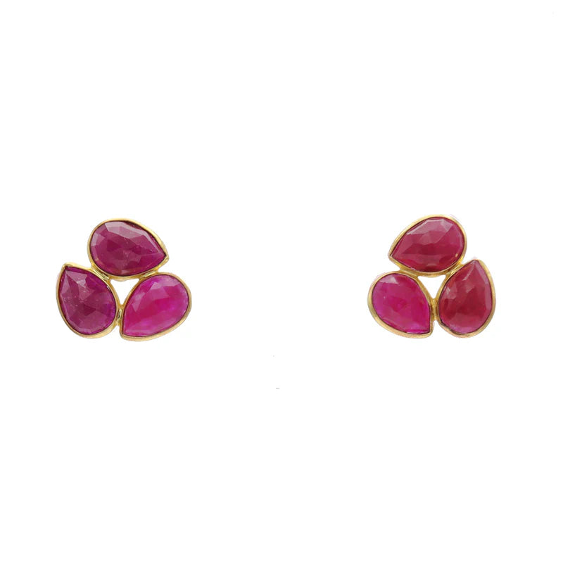 Pendientes Vega Rubí fresa