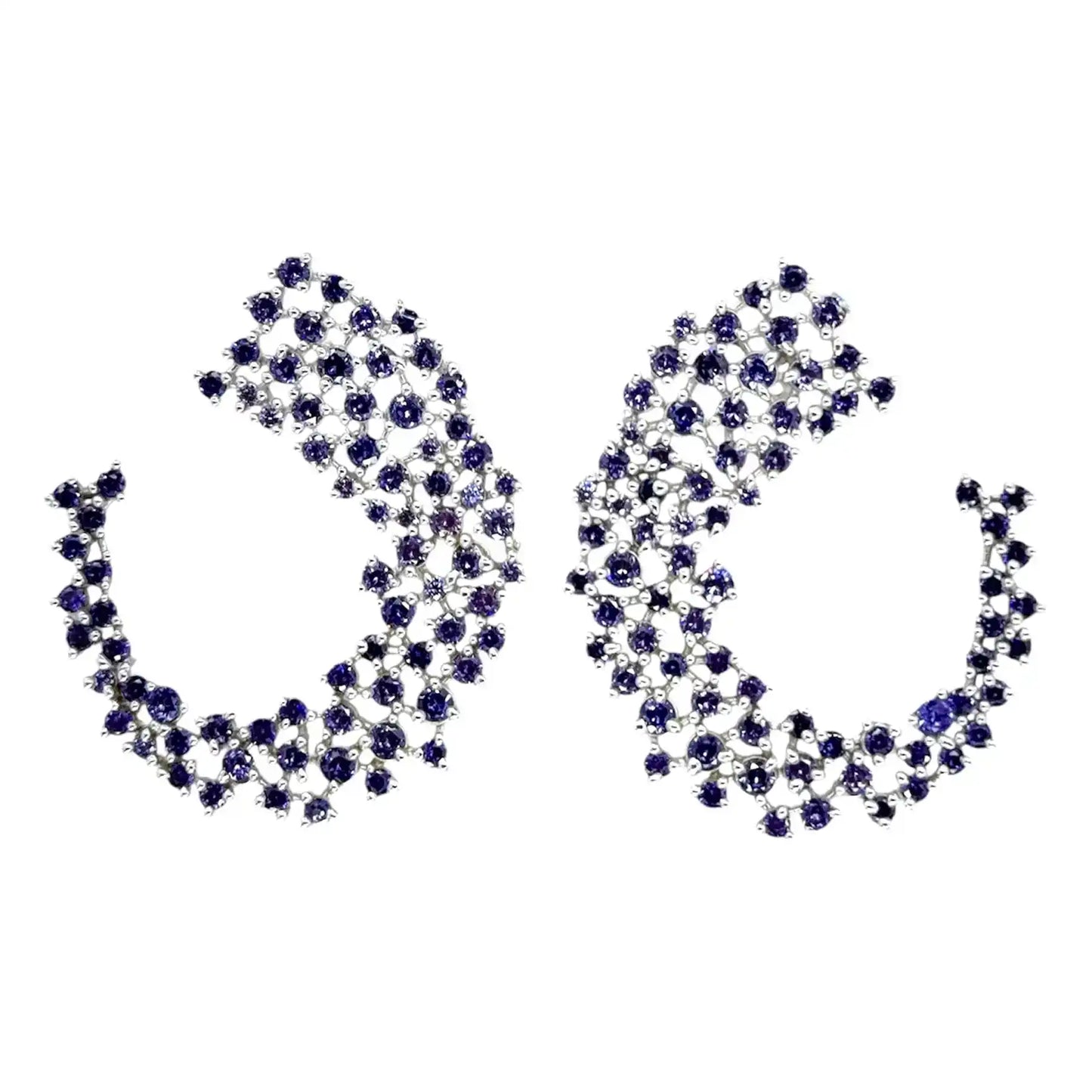 Pendientes Mirto Plata Morado