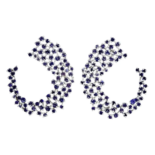 Pendientes Mirto Plata Morado