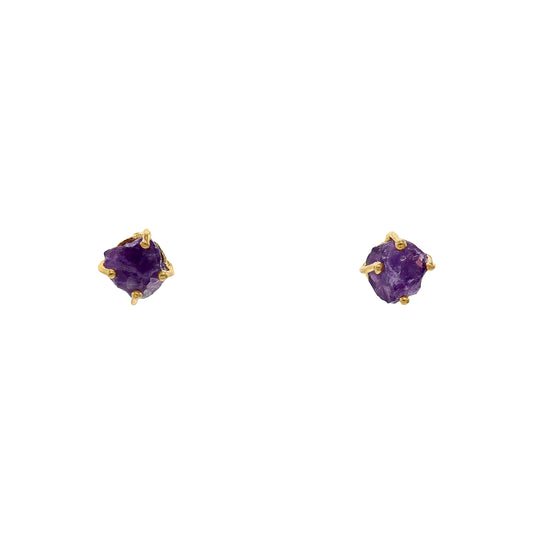 Pendientes Rock Morado Amatista
