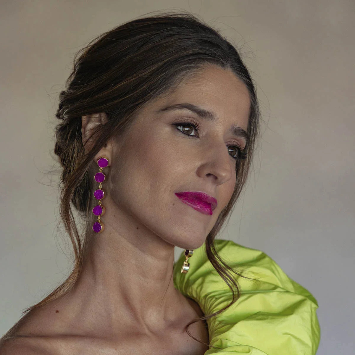 Pendientes Toledo Fucsia Mo