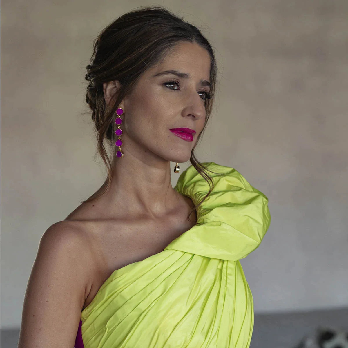 Pendientes Toledo Fucsia Mo