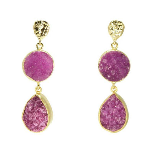 Pendientes Acanthus Fucsia mo