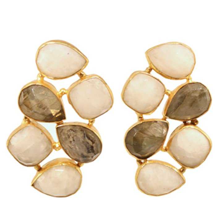 Pendientes Alaska Piedra Lunar y Labradorita