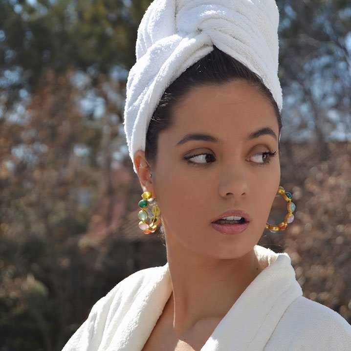 Pendientes Aros Esfera Multicolor