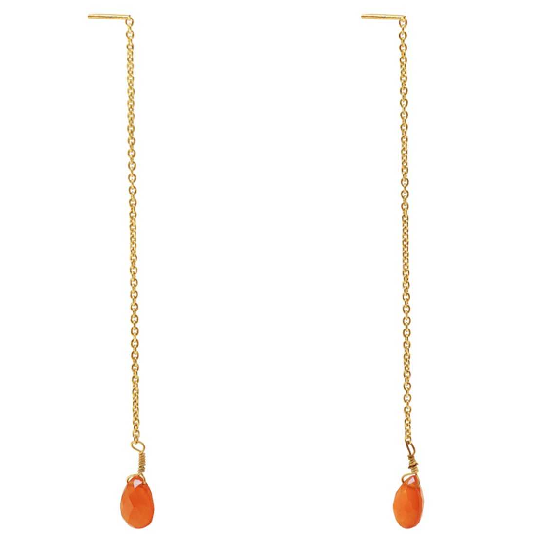 Pendientes Cadena Iconic Naranja