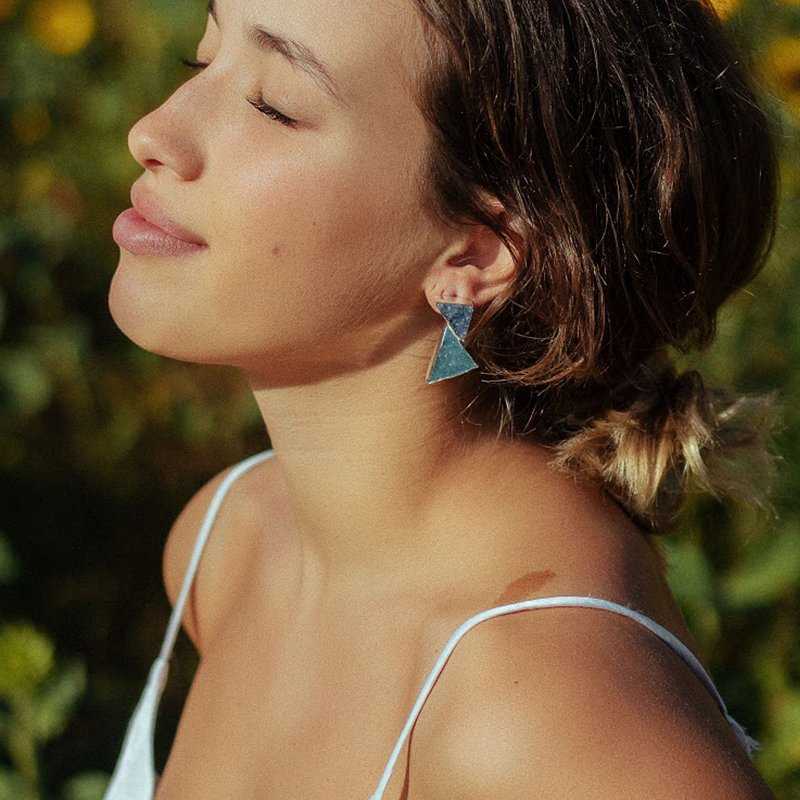 Pendientes Debod Ed. Limitada Plata Negro y Verde