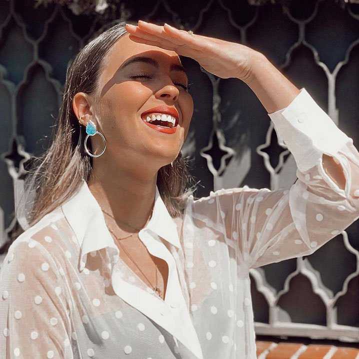 Pendientes Diwa Big Plata Azul turquesa