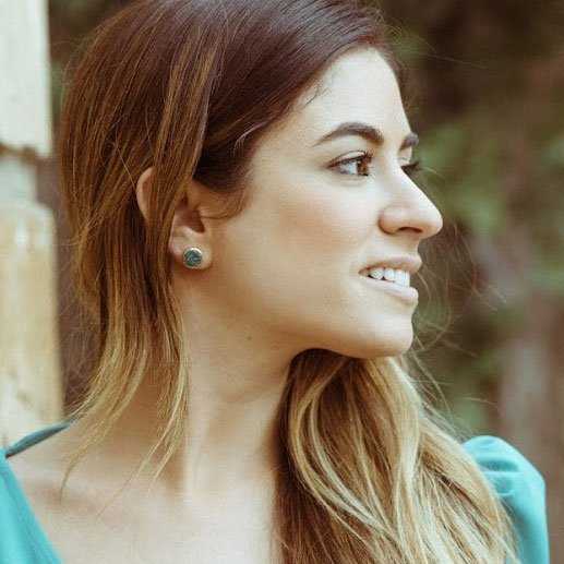 Pendientes Rupia Desmontable Fucsia y Verde