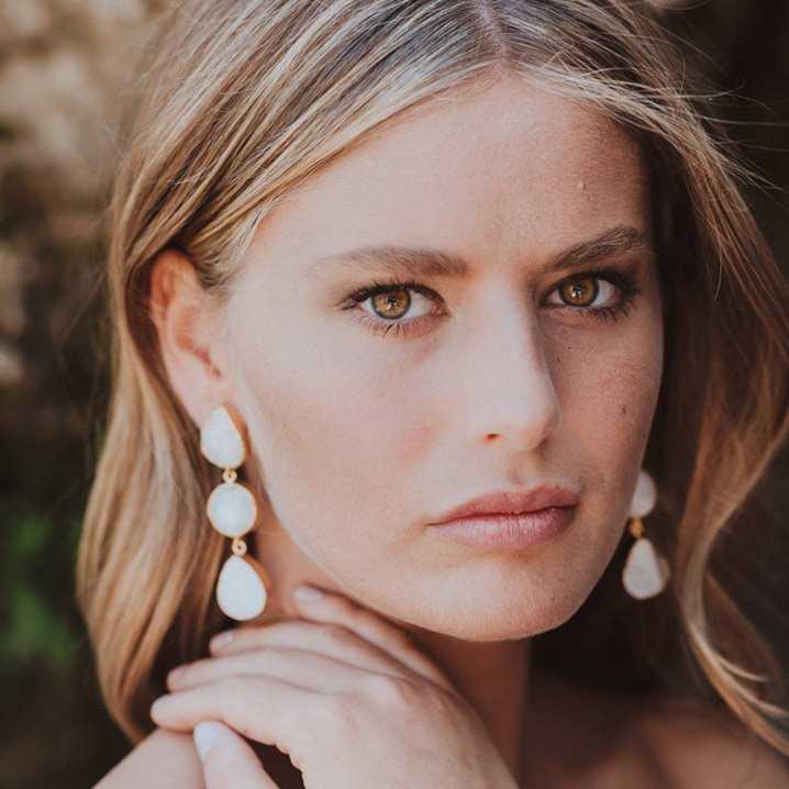 Pendientes Mademoiselle Blanco y Fucsia mo