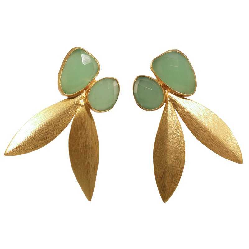 Pendientes Narciso Verde agua