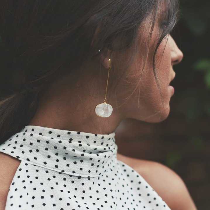 Pendientes Newton Drusa Blanco