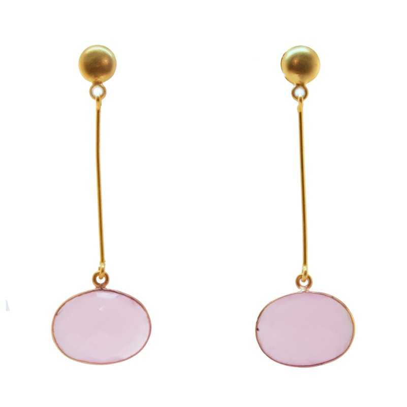 Pendientes Newton Rosa Claro