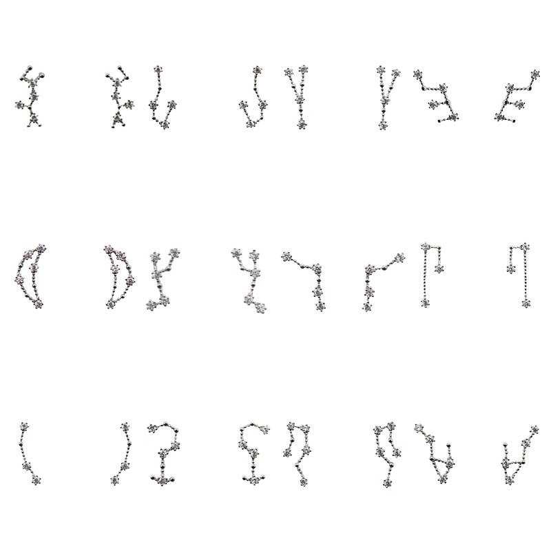 Pendientes Mini Constelación Zodiaco Plata Shine