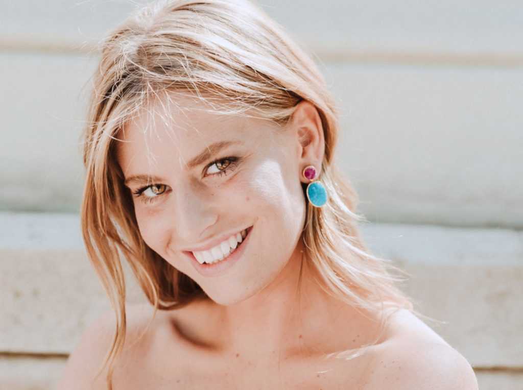 Pendientes Rupia Iconic Ed. Limitada Piedra Lunar y Amazonita