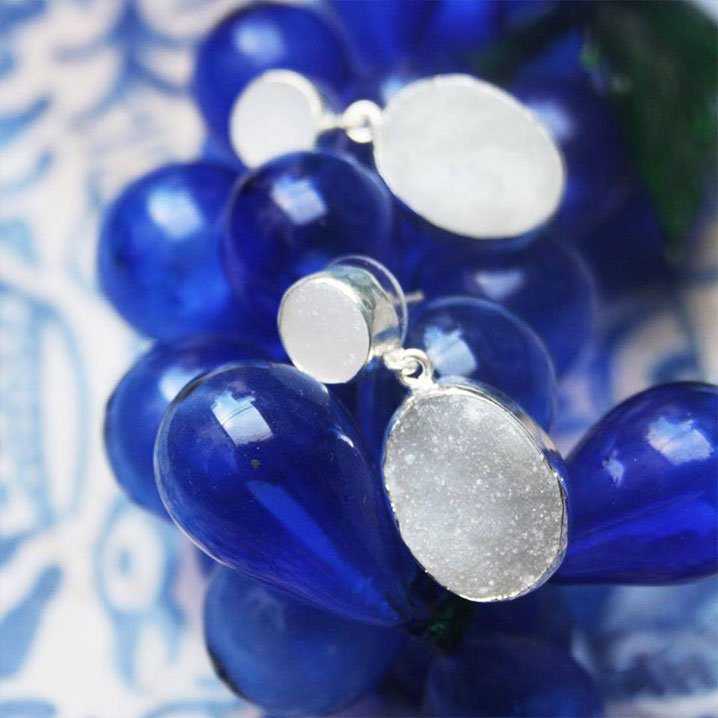 Pendientes Rupia Iconic Plata Blanco