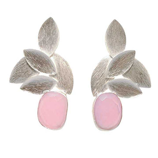 Pendientes Tívoli Plata Rosa