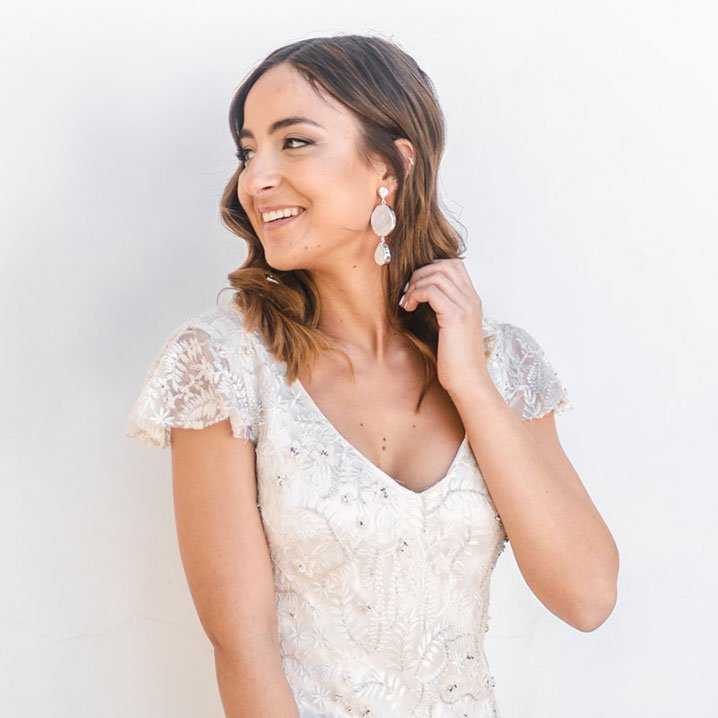 Pendientes Zafiro Plata Blanco