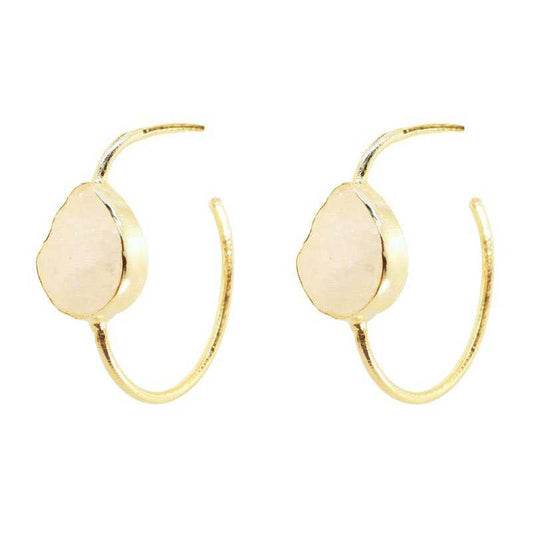 Pendientes Aros Malta Blanco