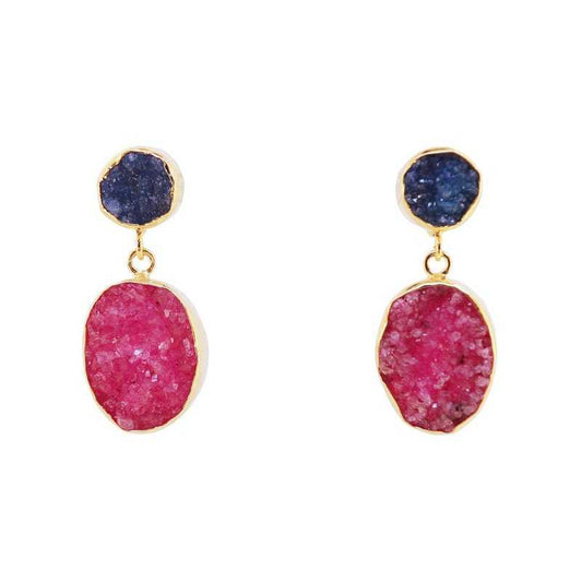 Pendientes Rupia Iconic Azul y Fucsia