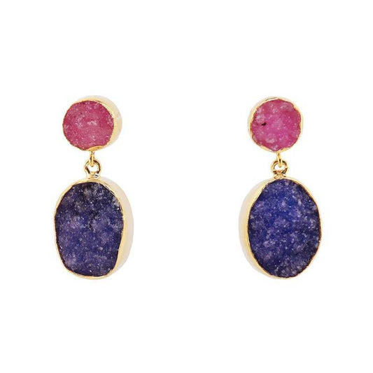 Pendientes Rupia Iconic Fucsia y Azul