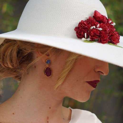 Pendientes Rupia Iconic Azul y Fucsia mo