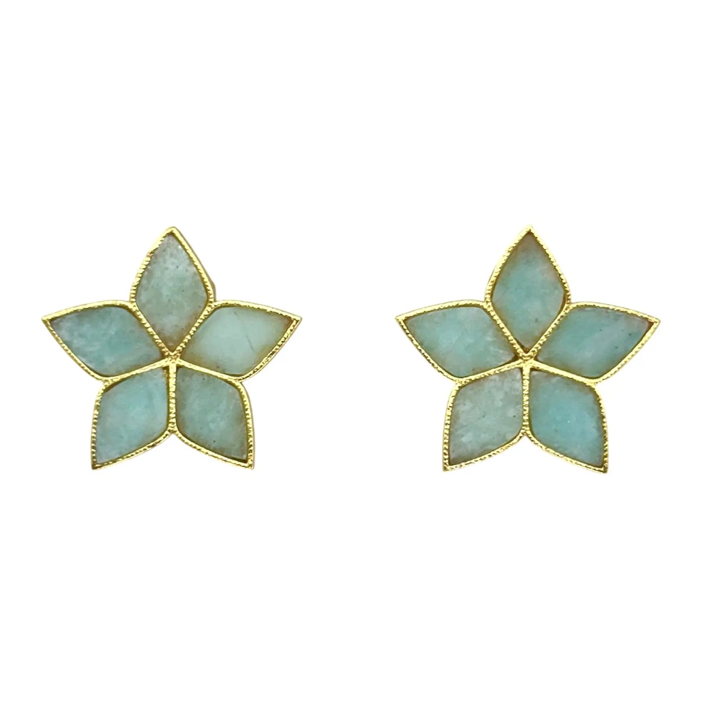 Abelia Earrings Aqua Green Amazonite