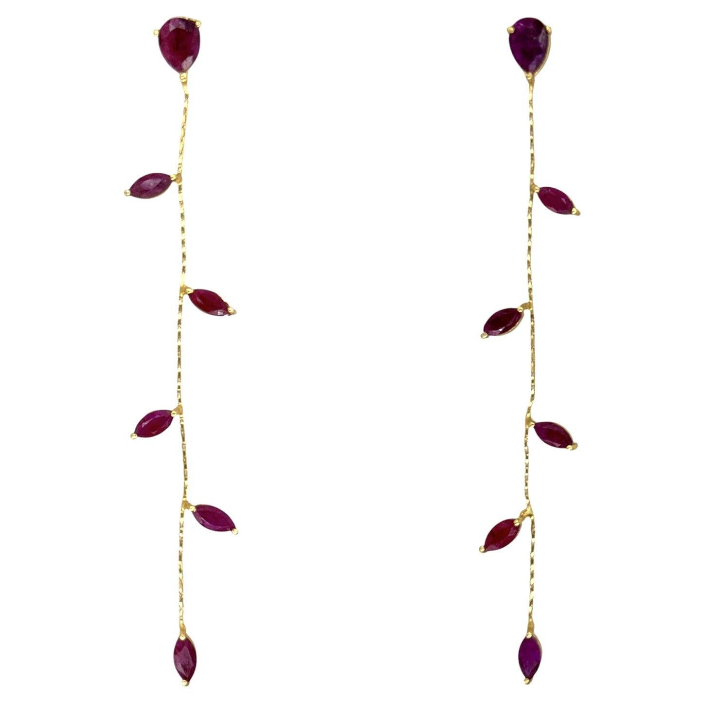 Pendientes Abril Deluxe Rubí
