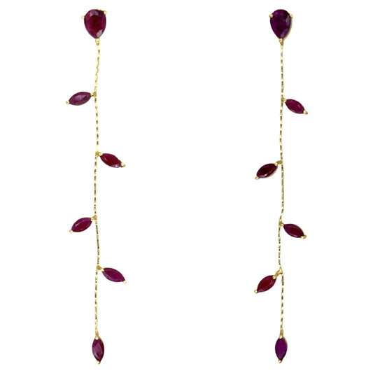 Pendientes Abril Deluxe Rubí