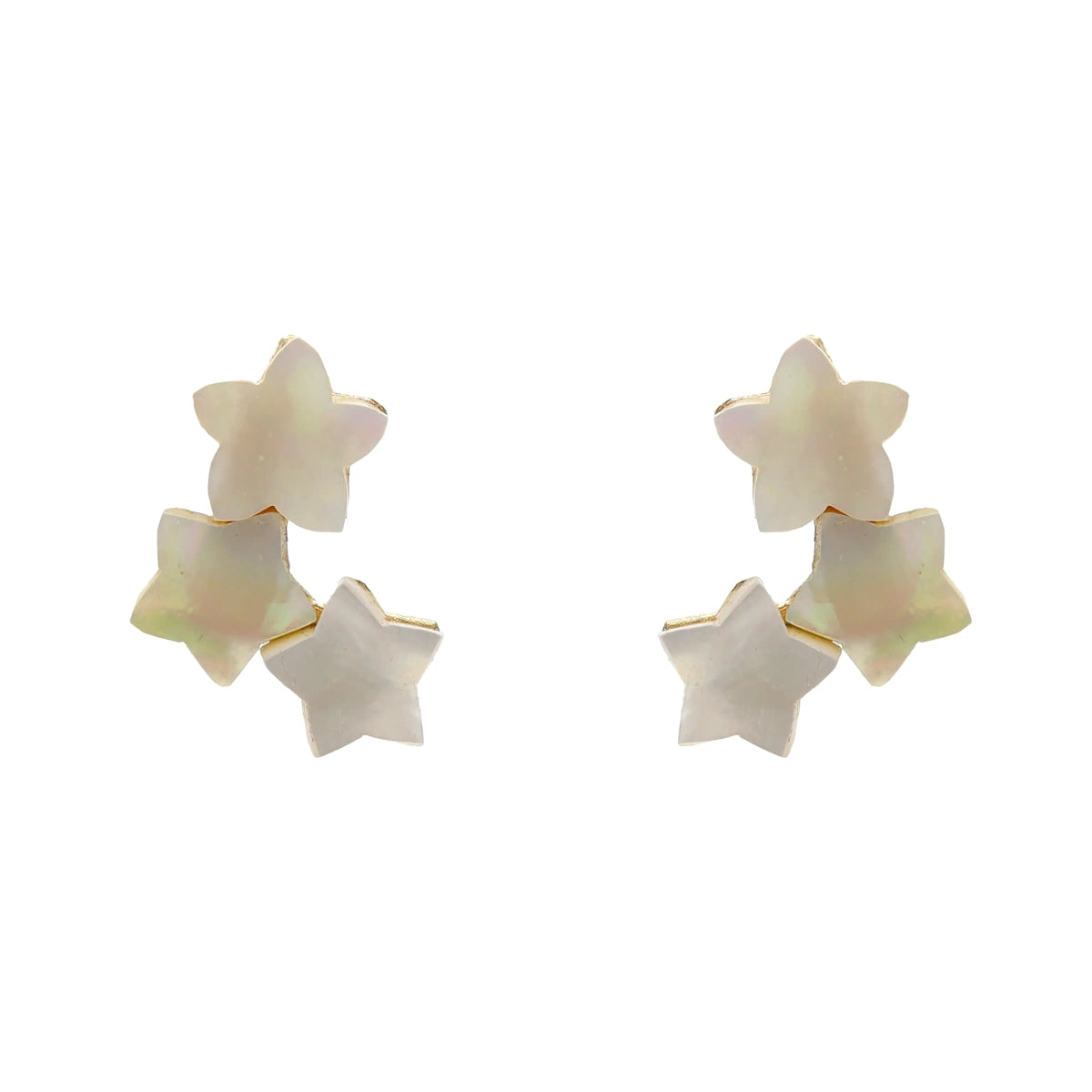Pendientes Etoile Blanco nácar