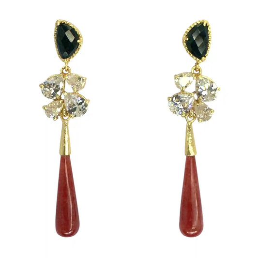 Pendientes Amelia Negro y Rojo