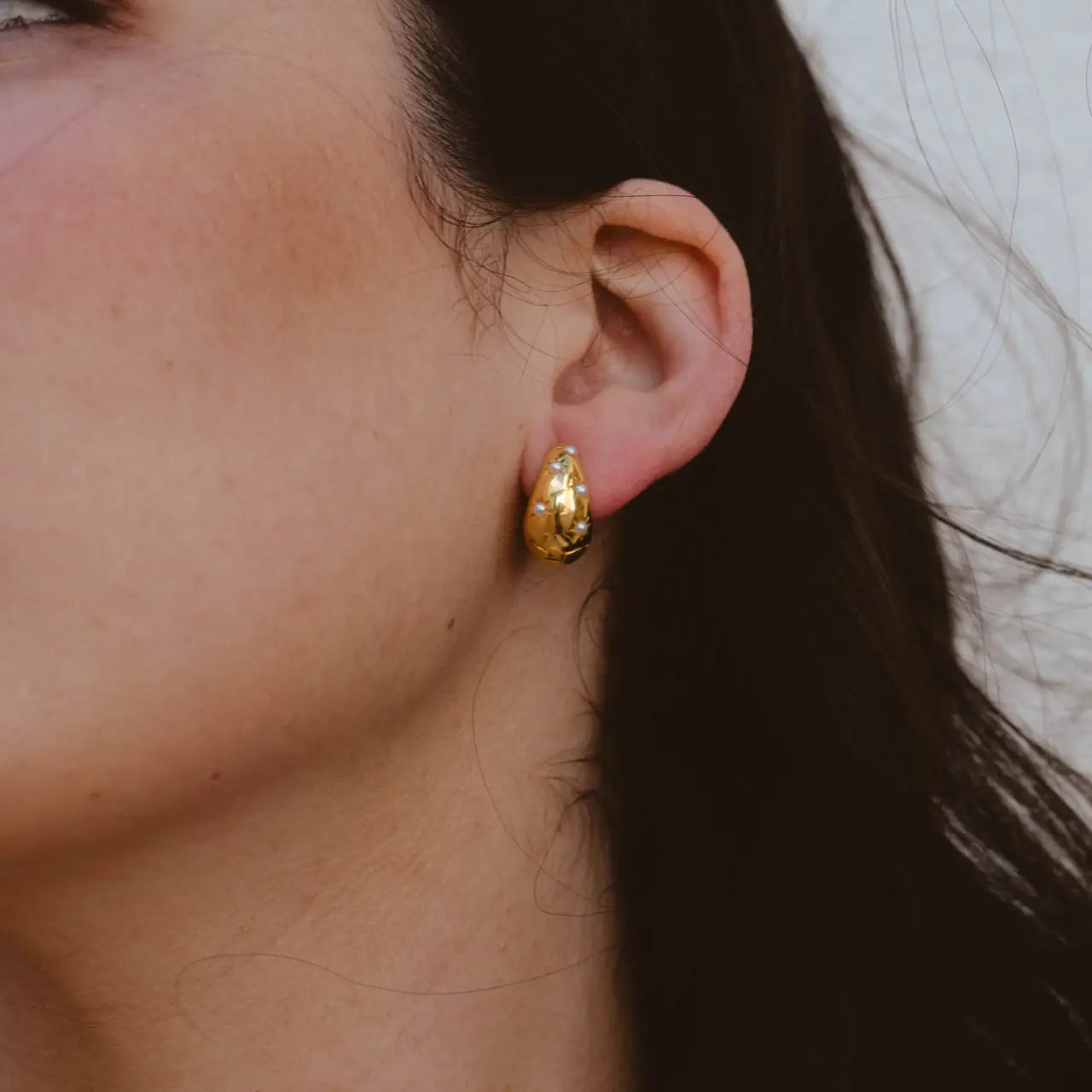 Pendientes Aros Camino de Estrellas Perlas