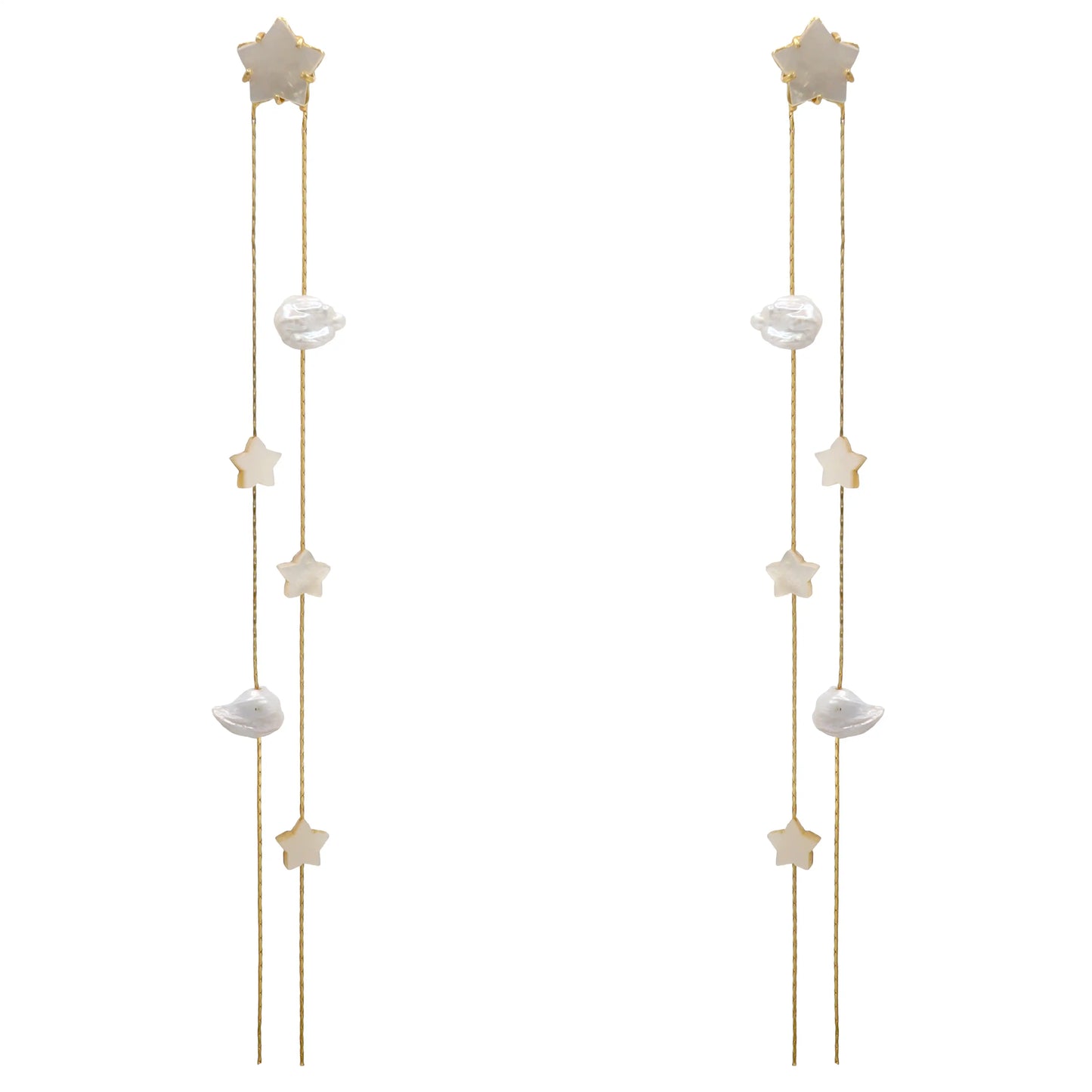 Pendientes Cascade Perlas y nácar