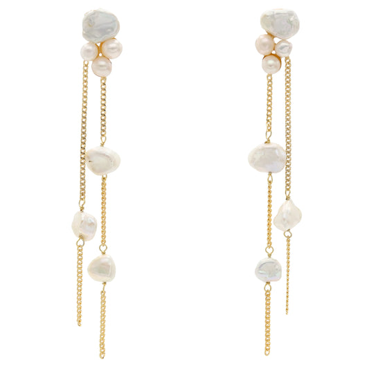 Pendientes Cascata Perlas