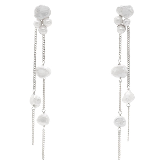 Pendientes Cascata Ed. Limitada Plata Perlas
