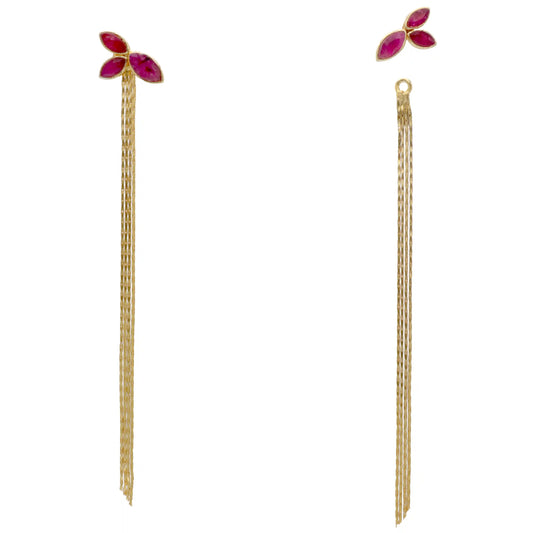 Pendientes Centella Desmontables Rubí