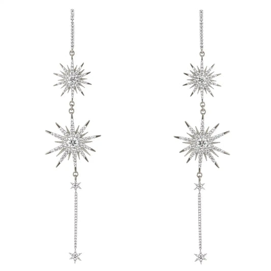 Pendientes Constelación Line Plata Shine