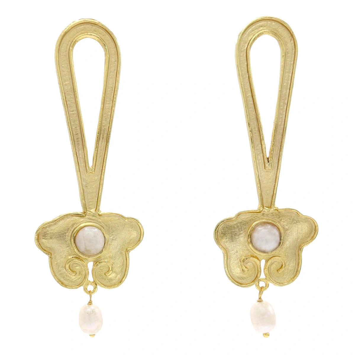 Pendientes Corola Piedra lunar