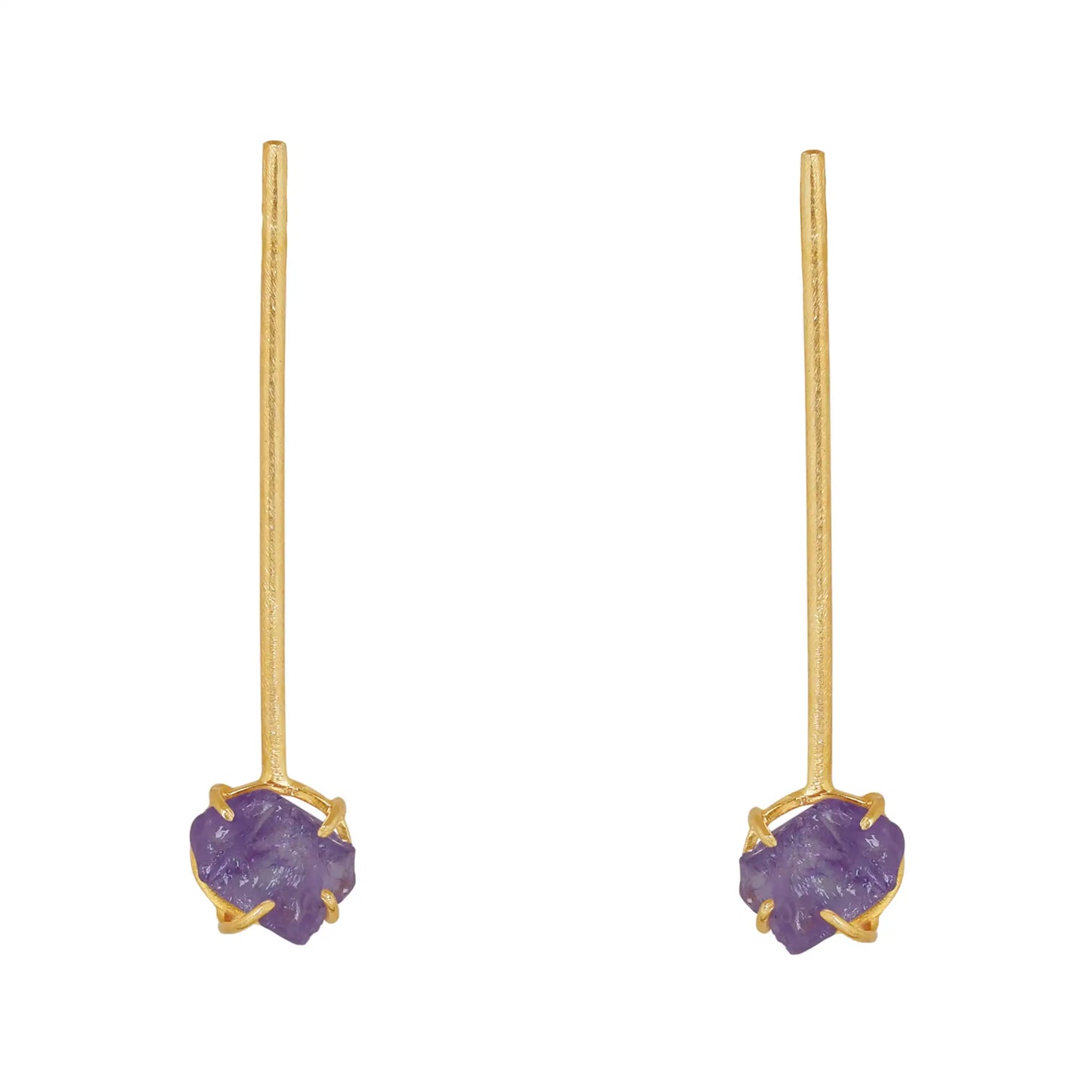 Pendientes Cristalia Rough Morado