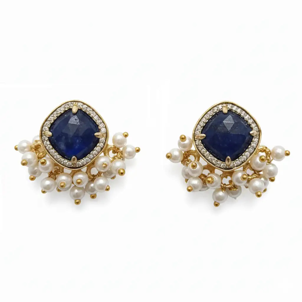 Pendientes Iro Zc Ed. Limitada Azul Lapislázuli y Perlas