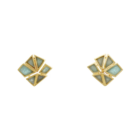 Pendientes Lilis Verde Agua Amazonita