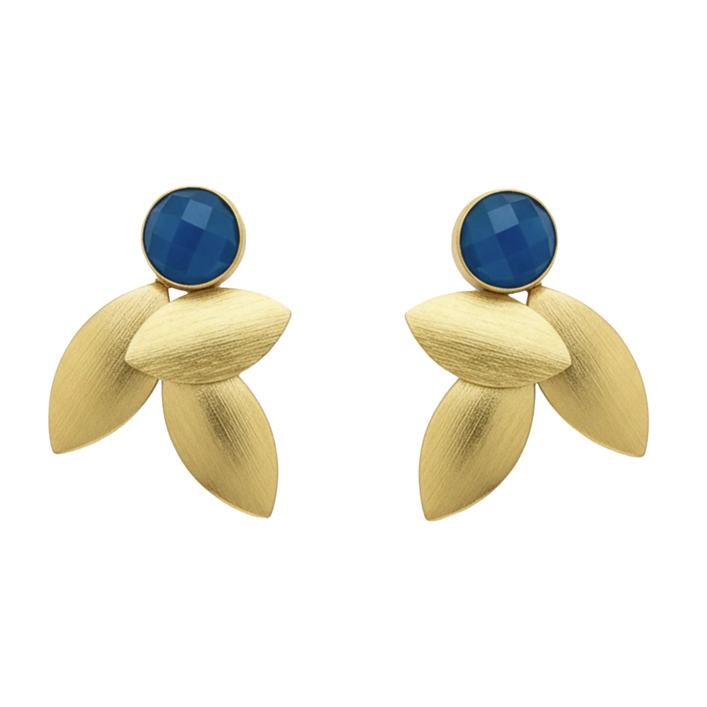 Pendientes Lino Azul Cobalto