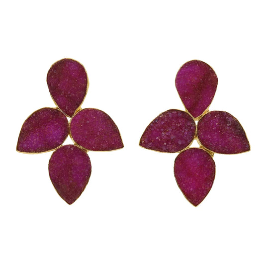 Pendientes Mairea Ed. Limitada Burdeos rosado
