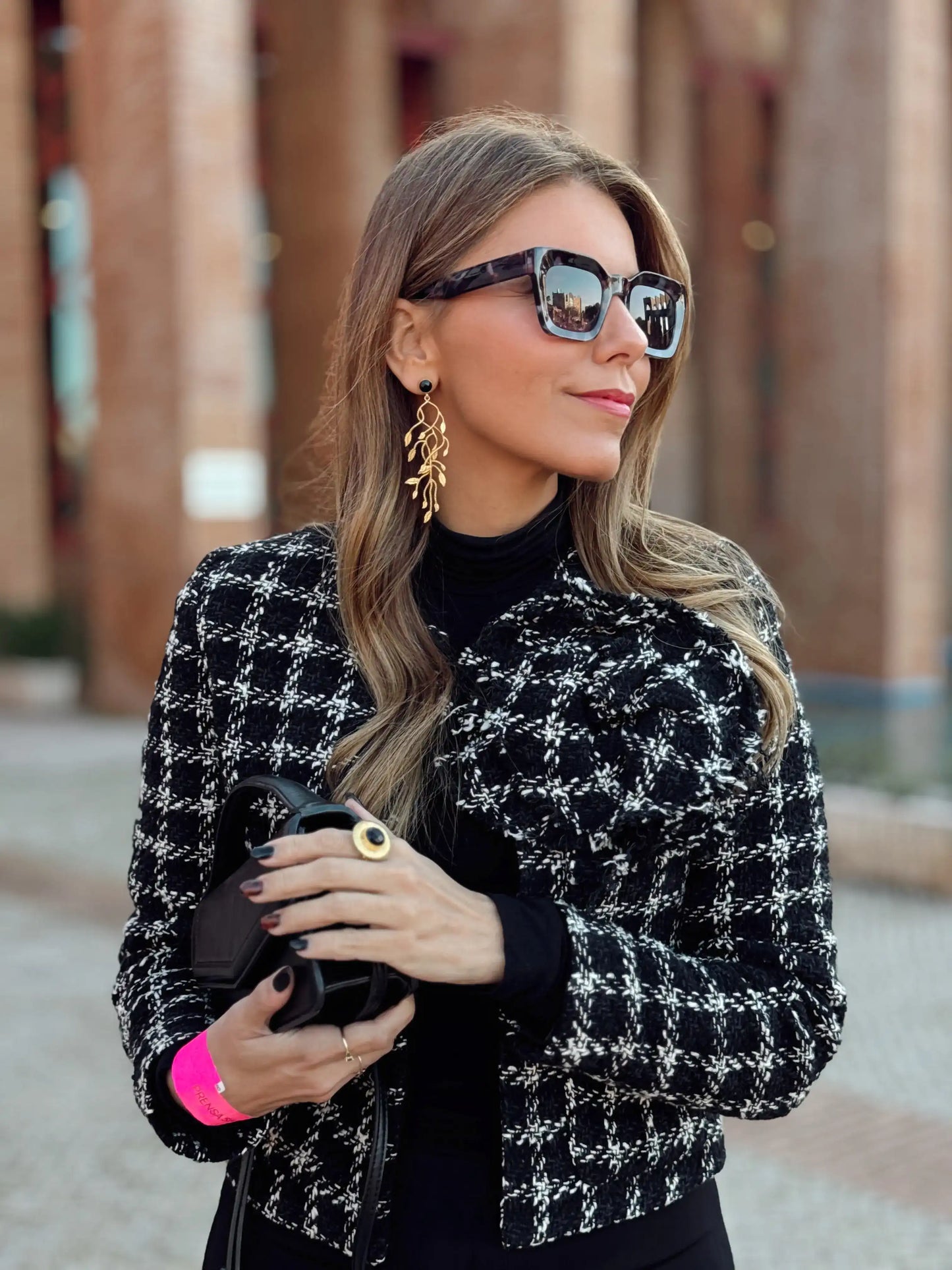 Pendientes Maranta Negro