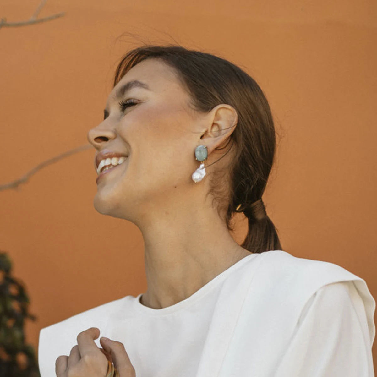 Pendientes Marea Azul Turquesa y Perla