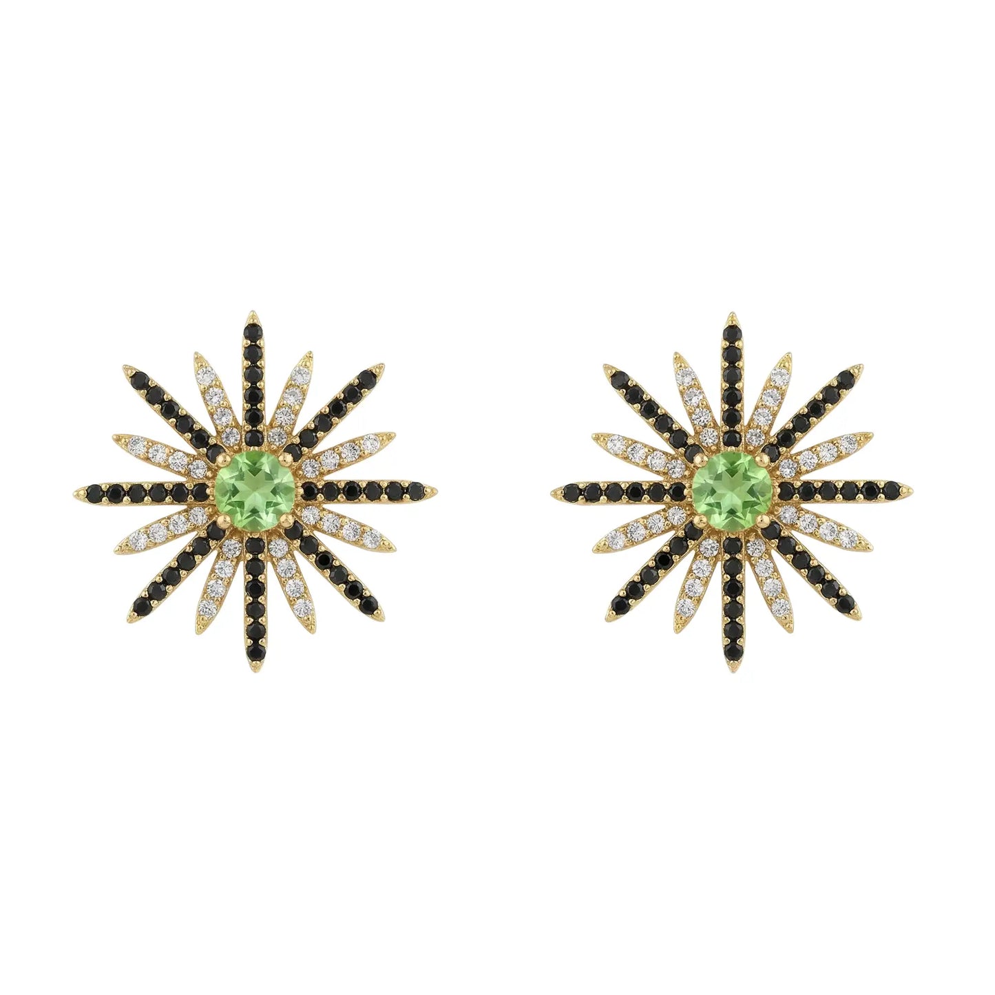 Pendientes Matrix Estrella Polaris Verde y negro